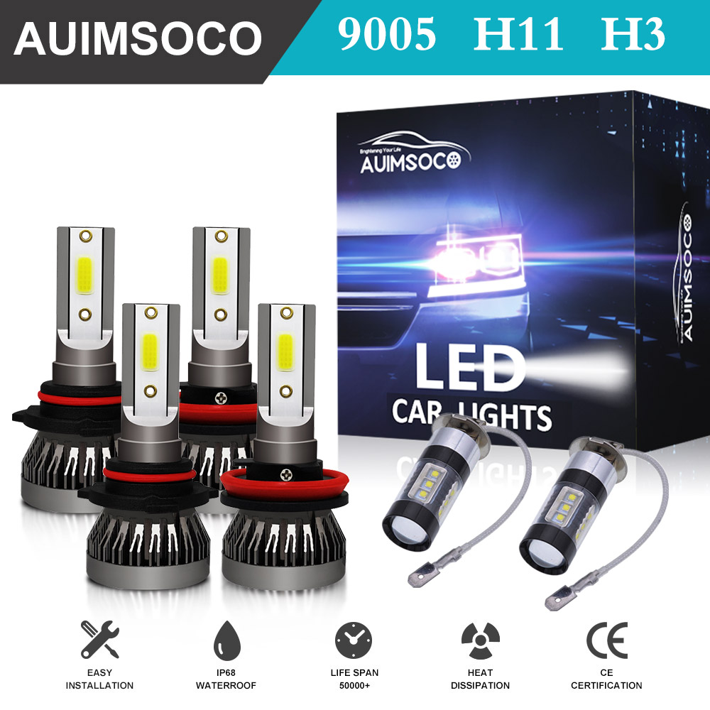 For Cadillac STS 2005-2011 Combo LED Headlight High Low Beam+Fog Light Bulbs 6X | eBay 2005 Cadillac Sts Fog Light Bulb Replacement