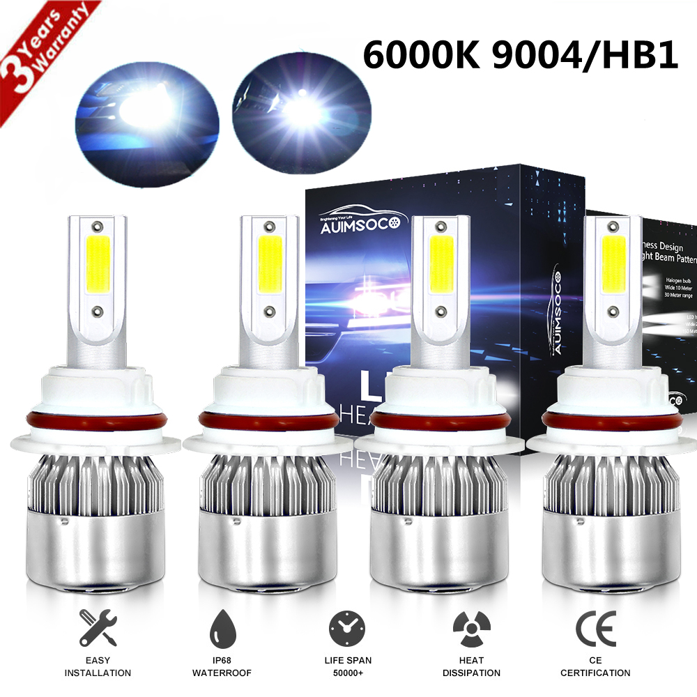 2pcs H4 LED Light Bulbs, TSV H4 9003 LED Headlight Bulb, 14000LM Extremely  Bright 9003 Hi/Lo 360° Beam Bulb, 1:1 Halogen Design Conversion Kit