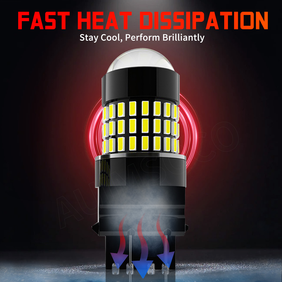 Fehér - 4db Fehér 3157 3457 3057 Jel 33SMD Hátsó Hátsó Hátsó Hátsó Fordulatú LED Izzó - Foto 2