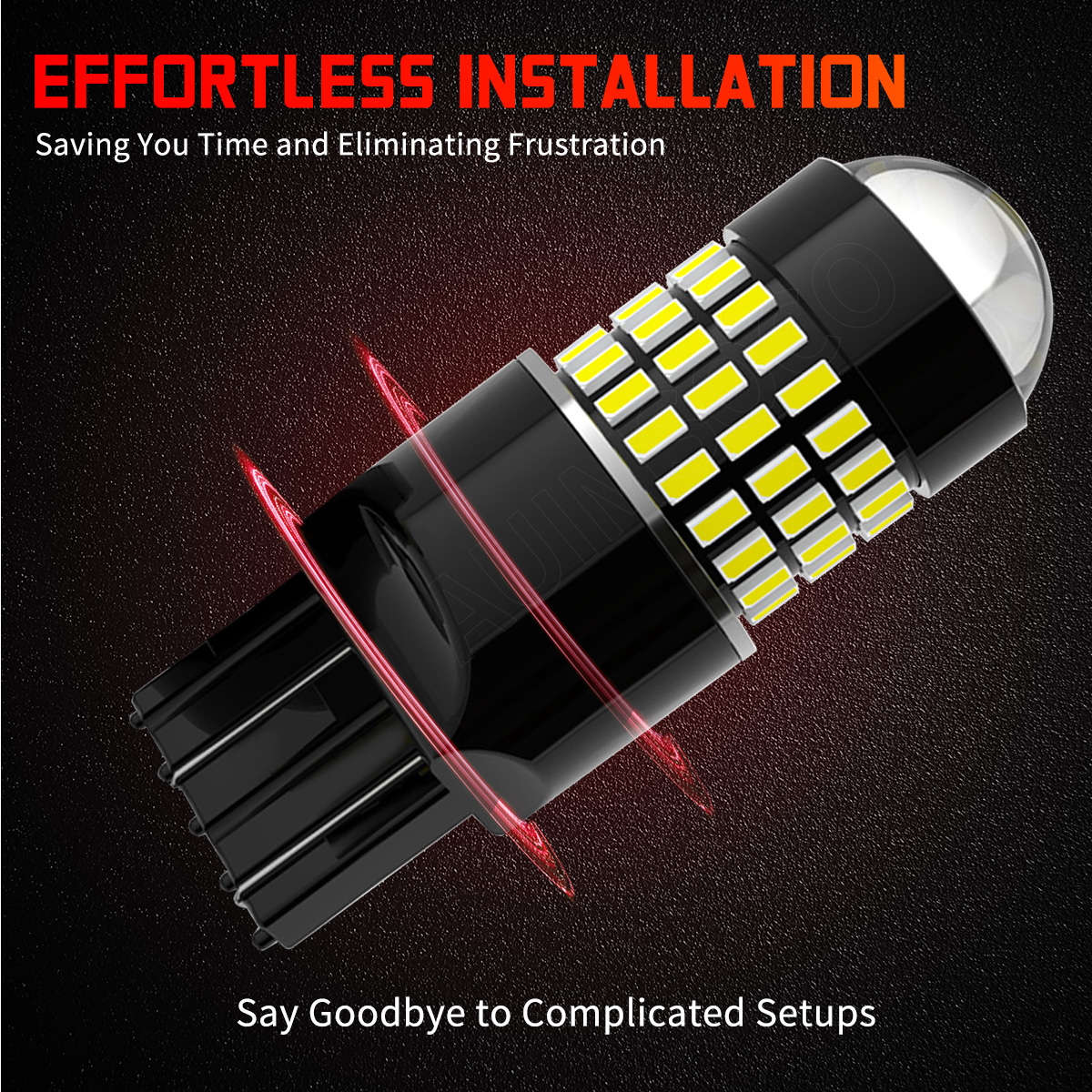 10Pcs T20 7443 Clear Glass DRL Turn Signal Stop Brake Tail Light Bulbs 12V21/5W