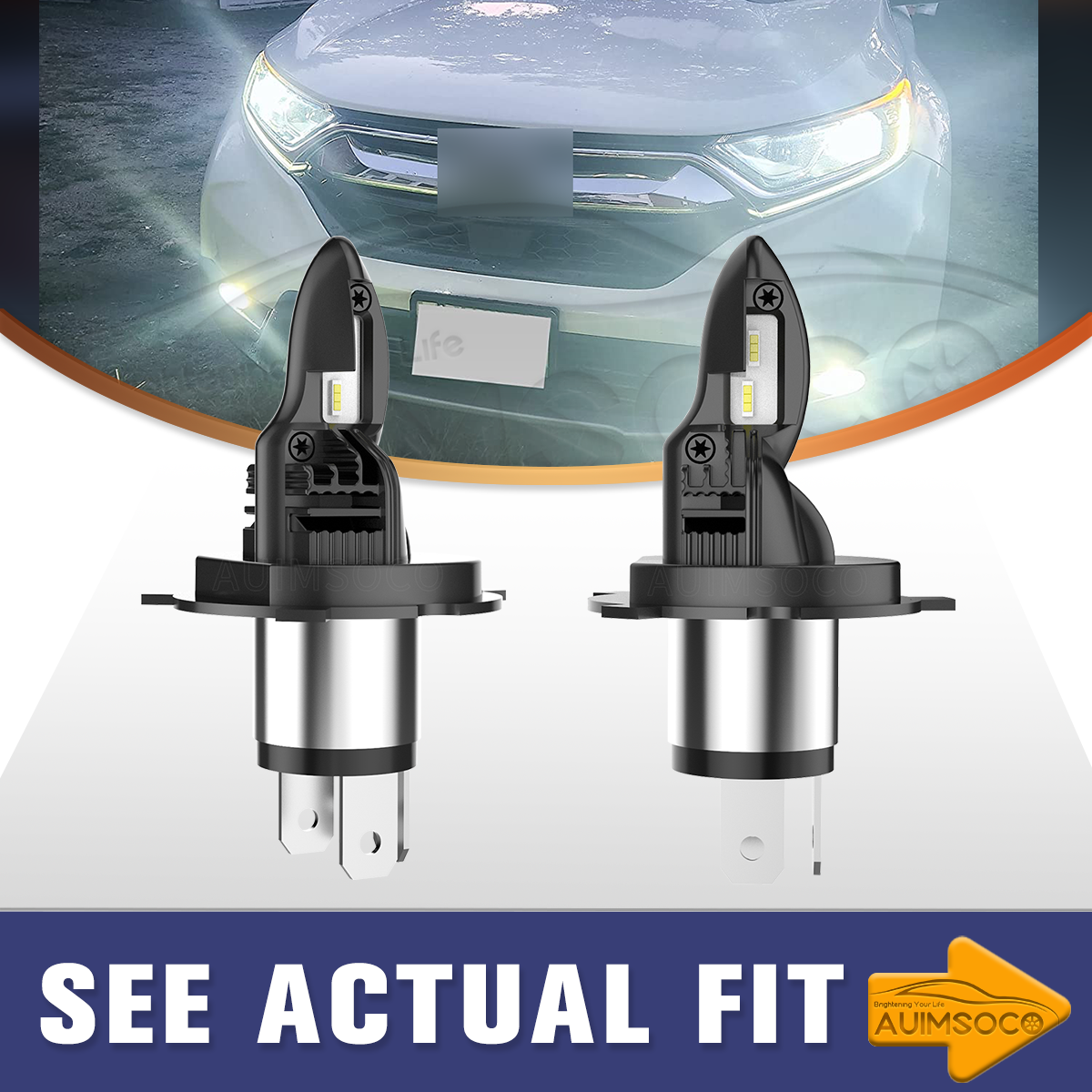 kawasaki KLX250ヘッドライト For Kawasaki KLX250 2018–2020 LED Headlight Bulbs H4 2pcs High Low