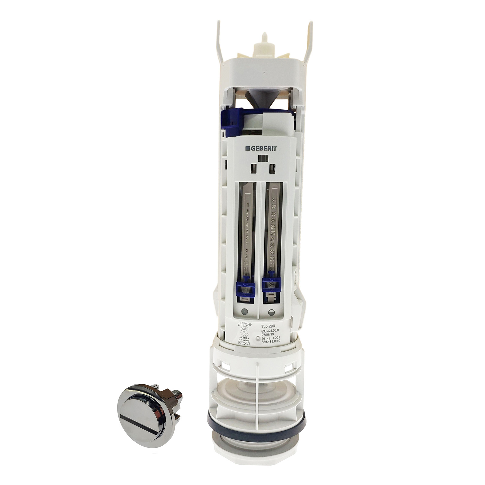 Geberit Impuls 290 Dual Flush 272 400 21 1 Toilet Valve W Actuator Cr Pl Repl Ebay