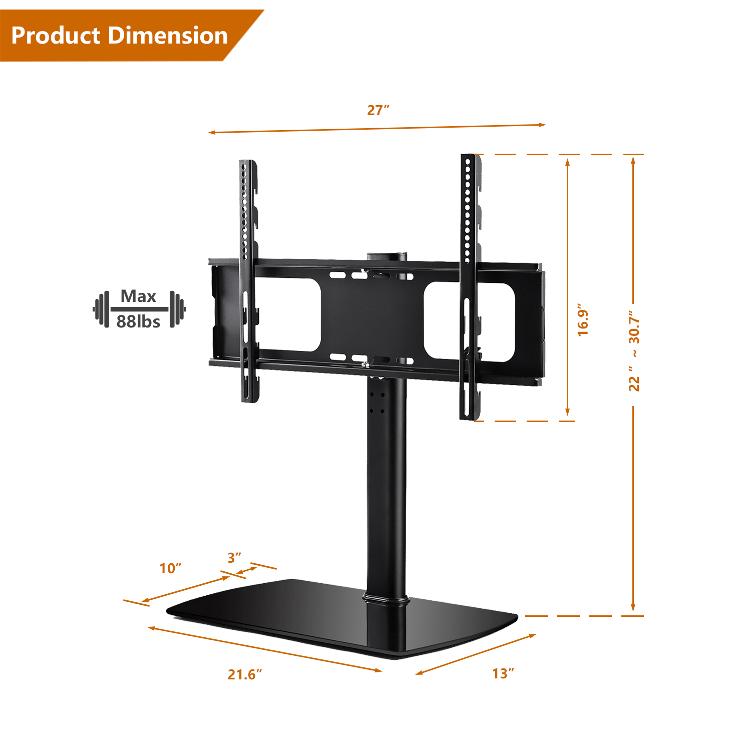Universal Swivel Tv Stand Base Tabletop With Mount