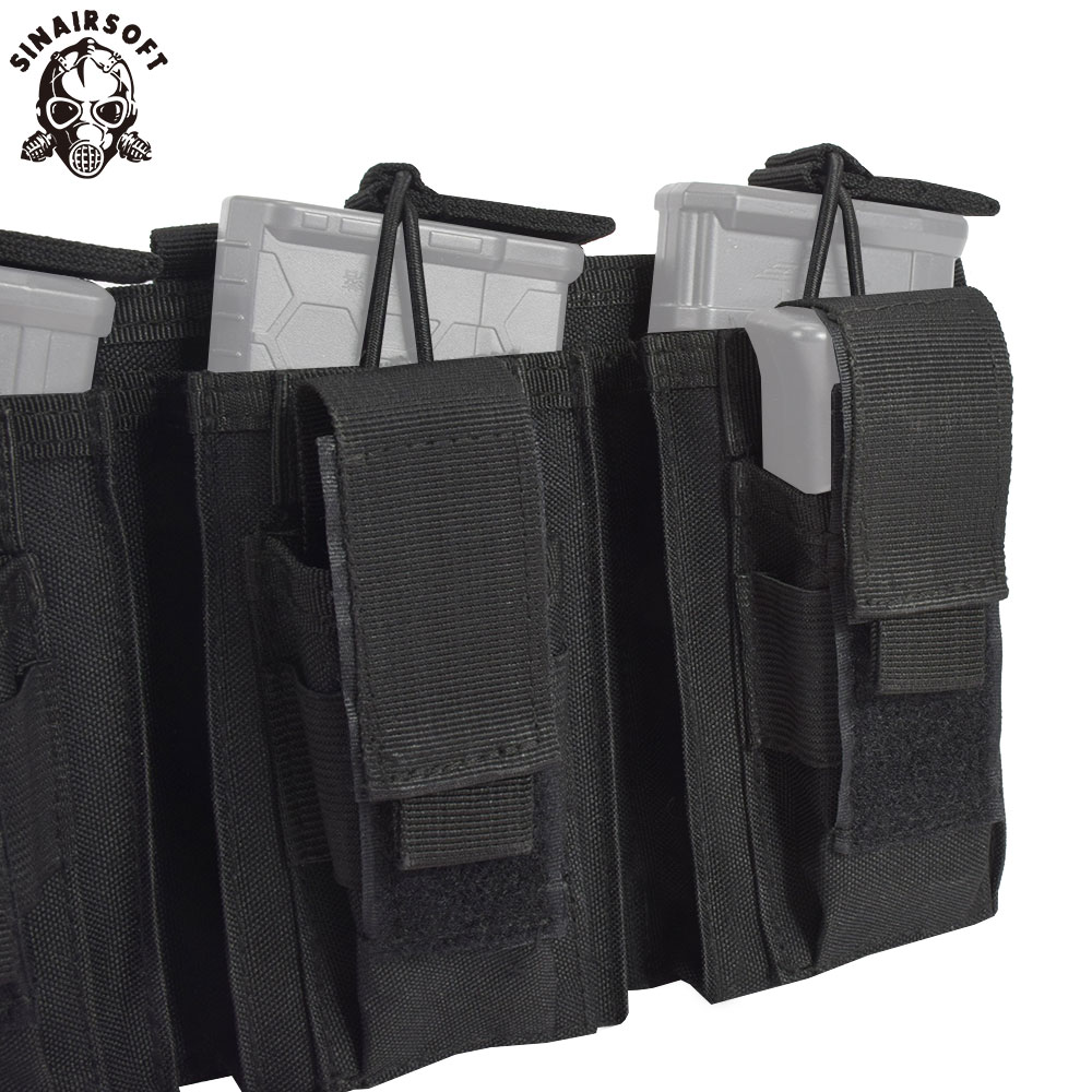 Tactical MOLLE Triple .223/5.56mm Open Top Mag Magazine Pouch Paintball