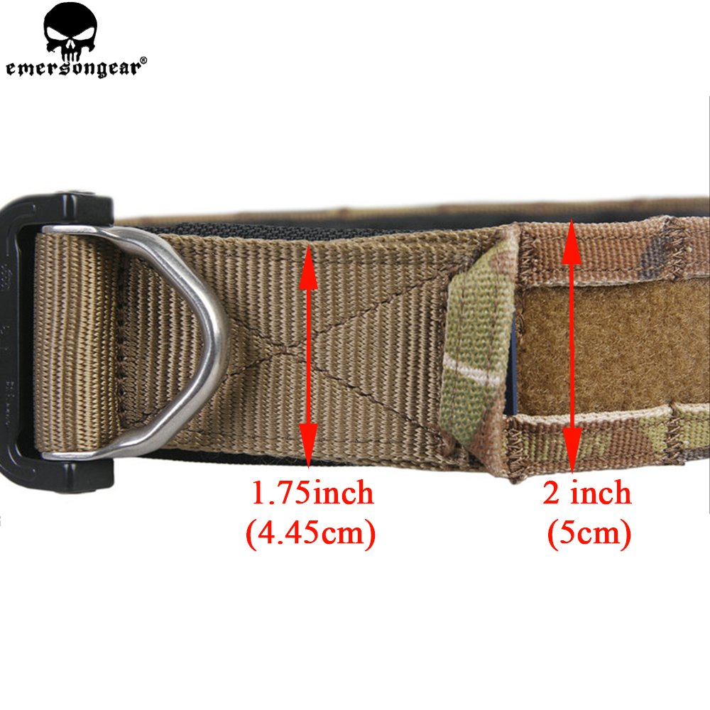 Emerson Tactical DRing Buckle Rigger Belt 1.75"&2" Inner Outer Combat
