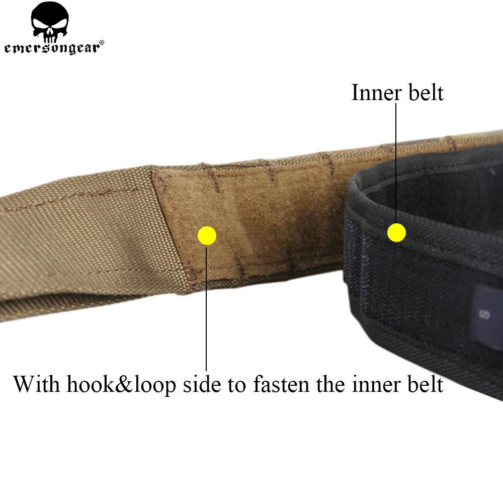 Emerson Tactical DRing Buckle Rigger Belt 1.75"&2" Inner Outer Combat