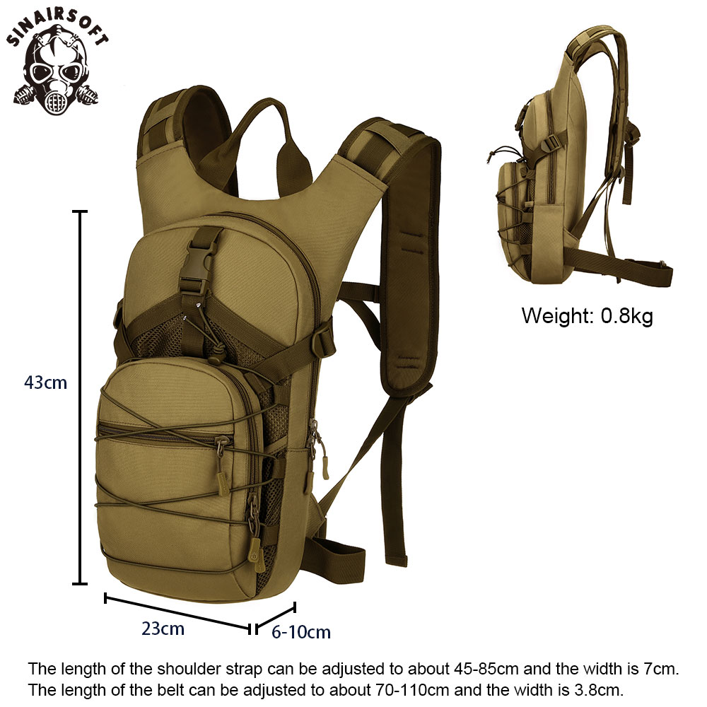 15L Outdoor Tactical Backpack Rucksack Military Daypack Hiking Camping