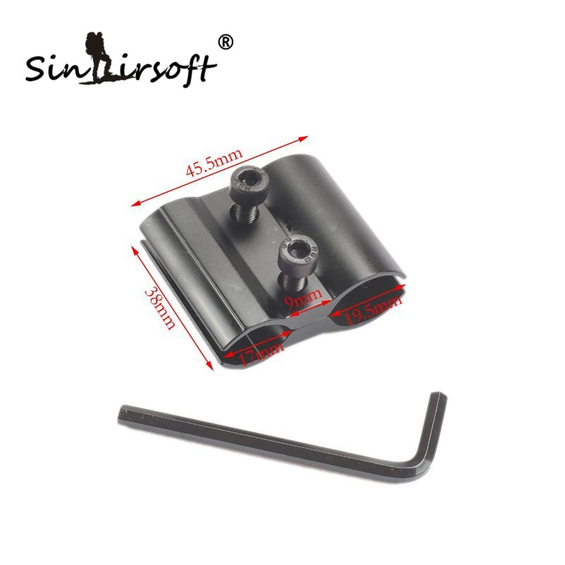 2PCS 25mm-35mm Universal Barrel Mount Hunting Torch Scope