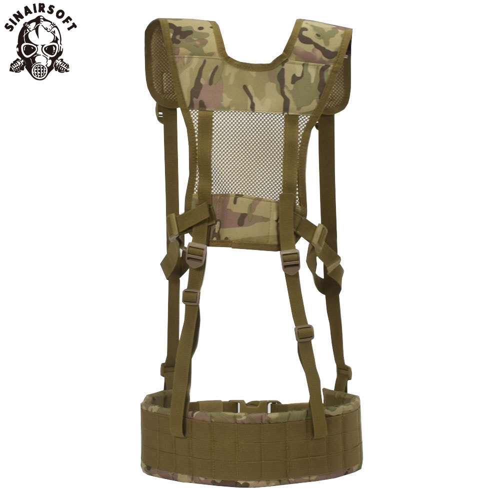Tactical Waist Belt MOLLE Military Harness Shoulder Battle Belt Combat
