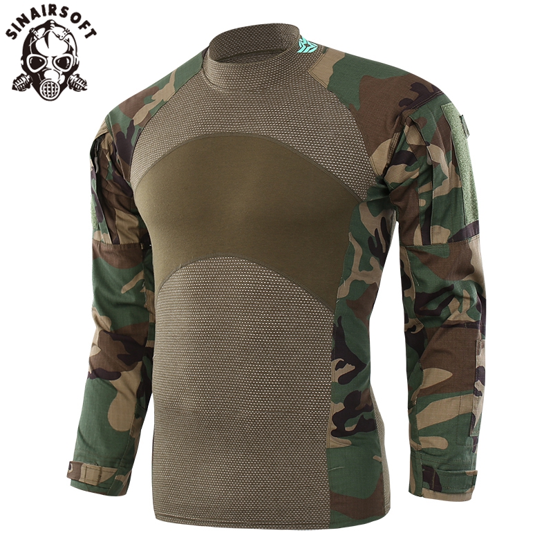 Tactical Military Combat Shirt Long Sleeve Camo Hunting Battle Tops Men Clothing Ebay 