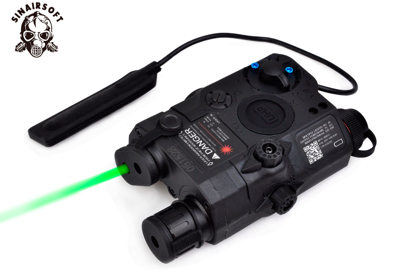 Tactical PEQ15 Green Laser Device LED Flashlight IR Len ATPIAL for