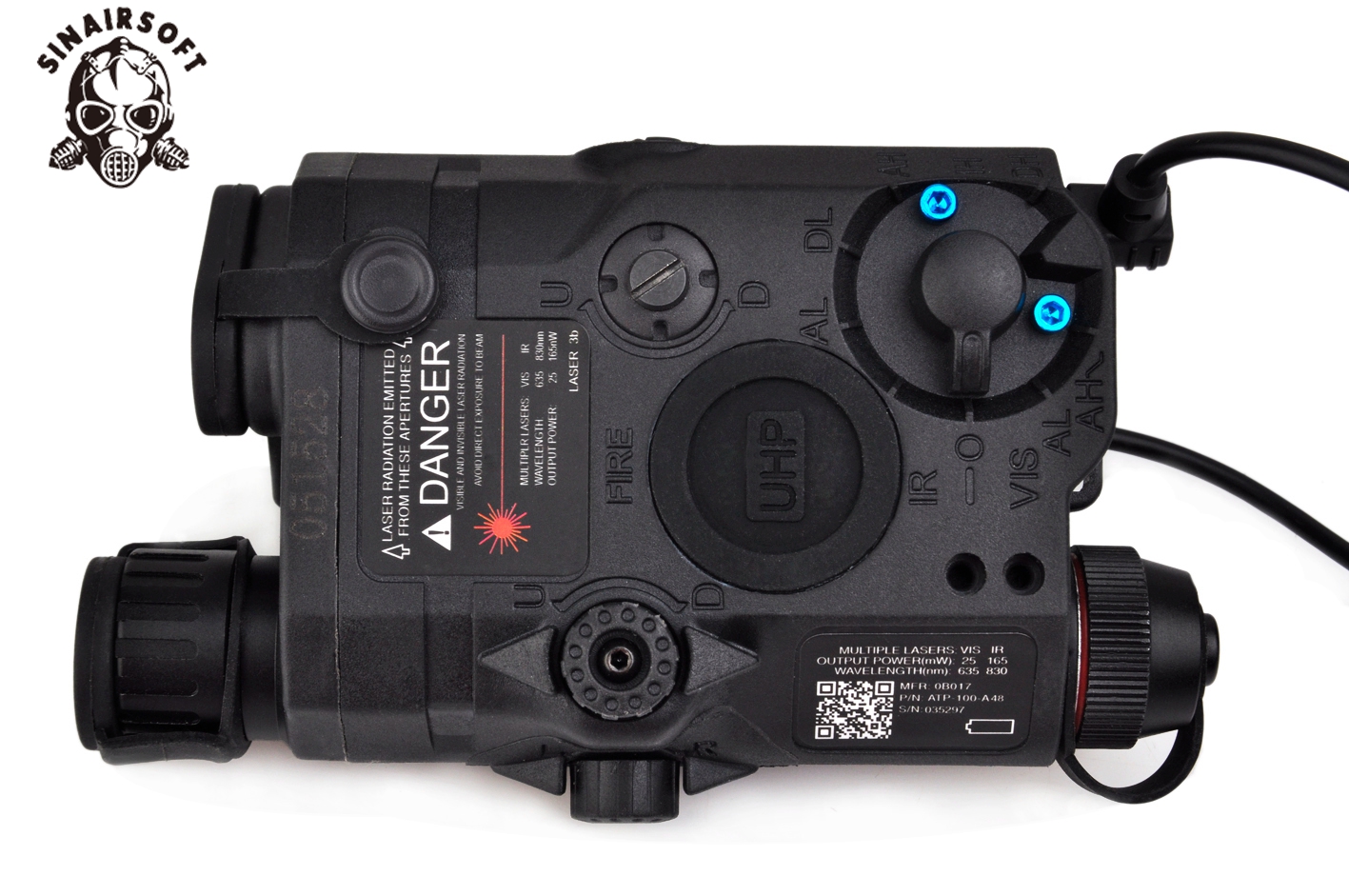 Tactical PEQ15 Green Laser Device LED Flashlight IR Len ATPIAL for