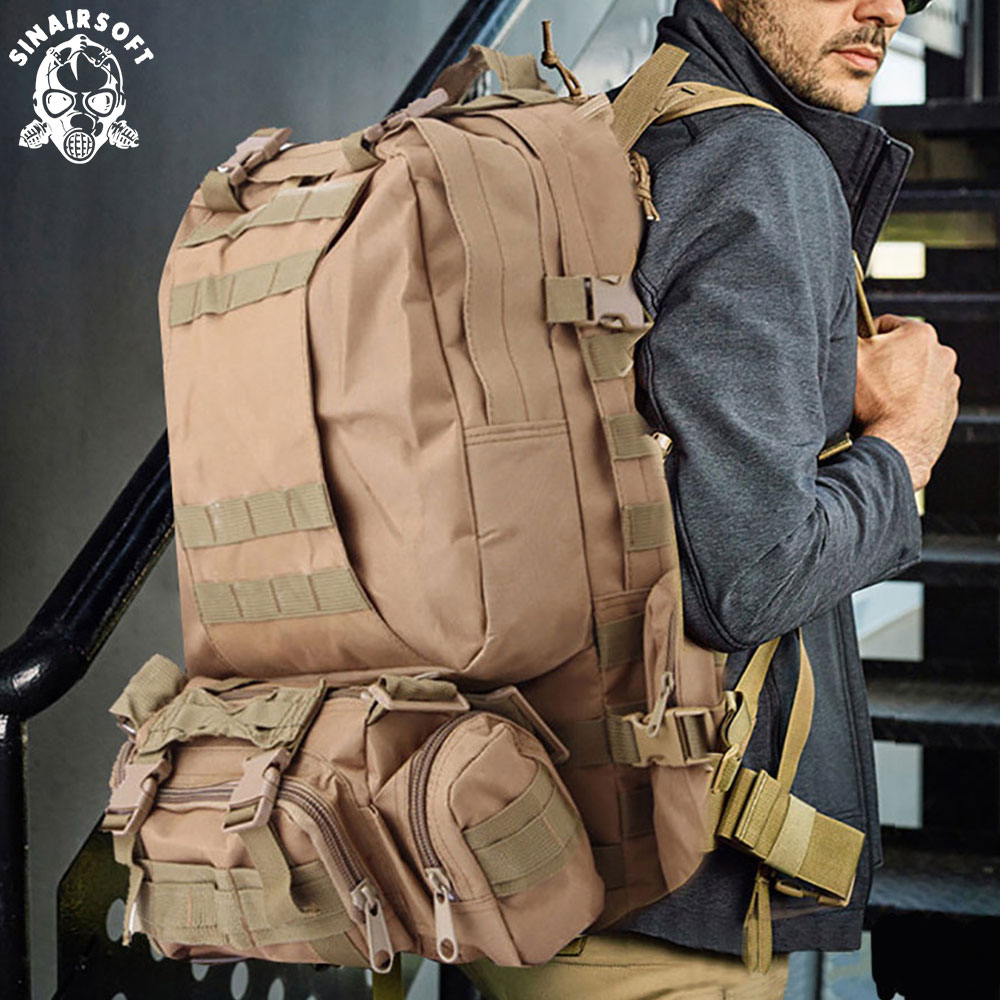 Outdoor 50L Molle Hiking Camping Bag Tactical Military Rucksack