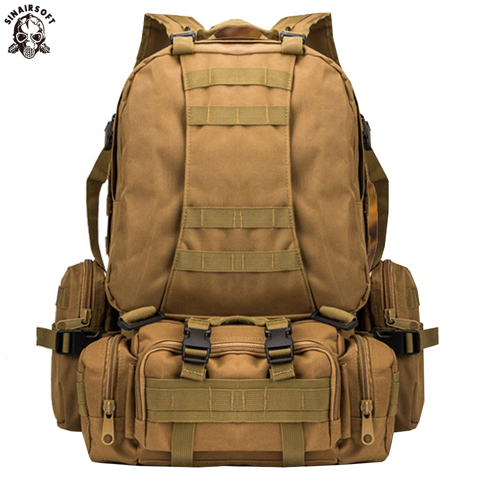 Outdoor 50L Molle Hiking Camping Bag Tactical Military Rucksack ...