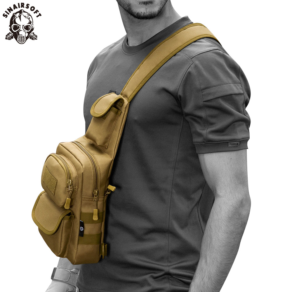 Men Shoulder Messenger Bag Tactical Backpack Sling Chest Molle Pack