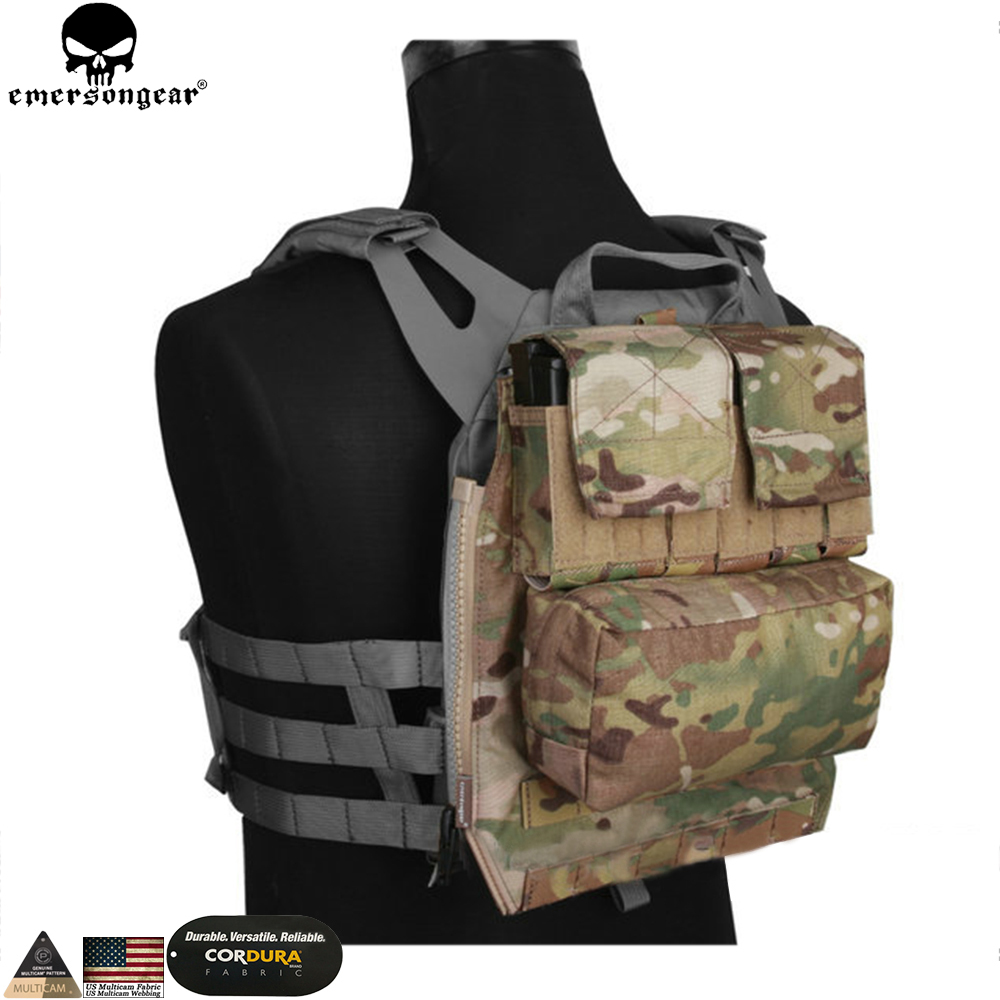 Emerson Molle Zipon Panel Pack Mag Pouch Plate Carrier Bag For AVS CPC
