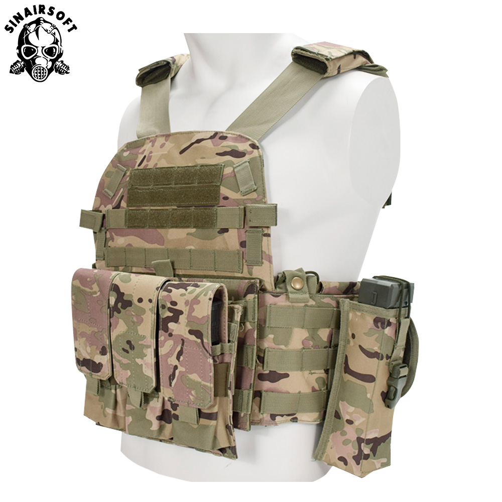 Tactical Plate Carrier Holster Military Vest Molle Assault Combat Gear