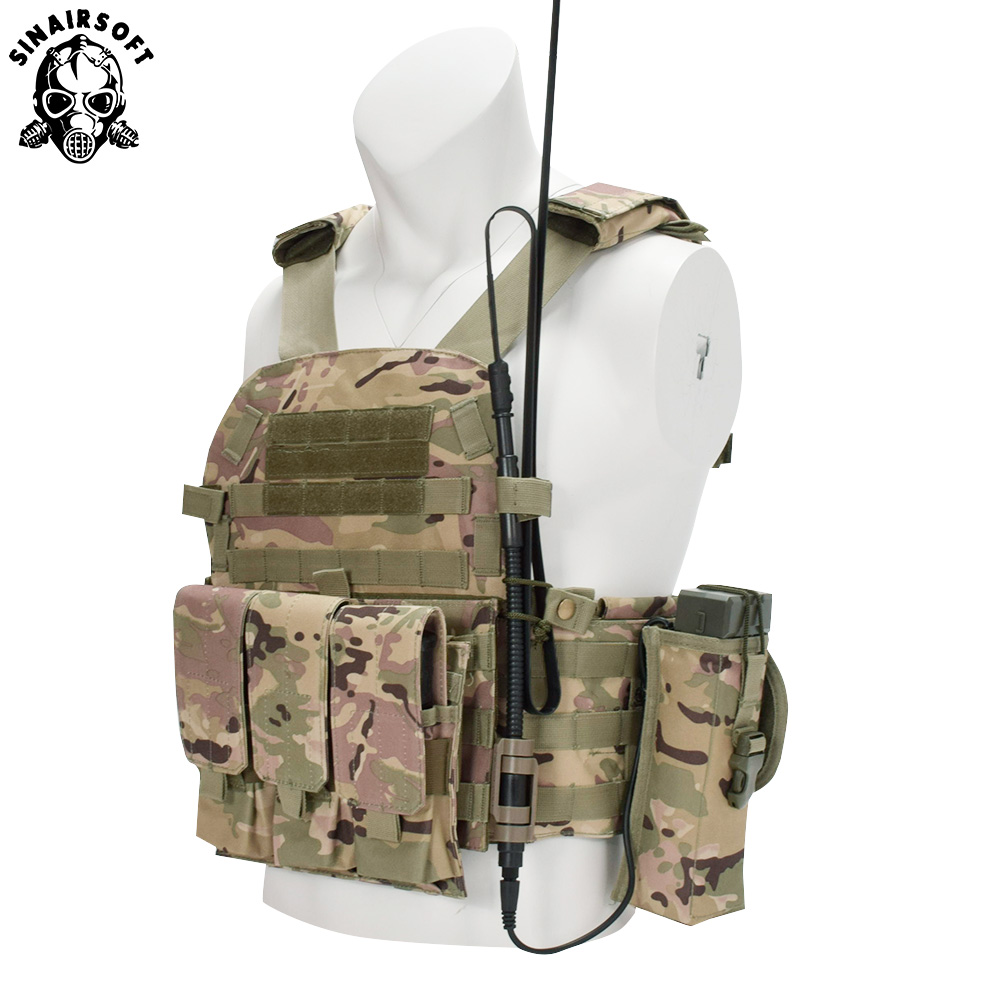 Tactical Plate Carrier Holster Military Vest Molle Assault Combat Gear ...