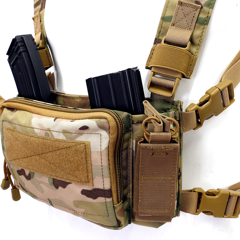 Tactical Combat Modular Vest Chest Rig w/ Mag Pouch Lightweight Hunting ...