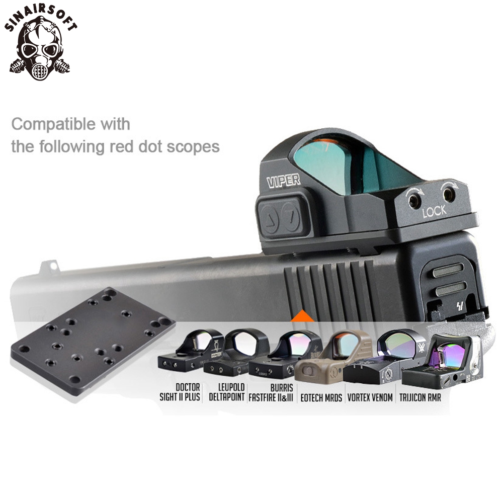 Optic Pistol Rear Sight Plate Base Mount Adapter For Glock Red Dot Sight Caliber eBay