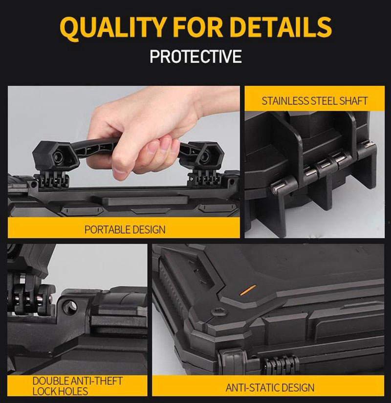 Tactical Hard Plastic Pistol Handgun Carry Case Lockable Storage