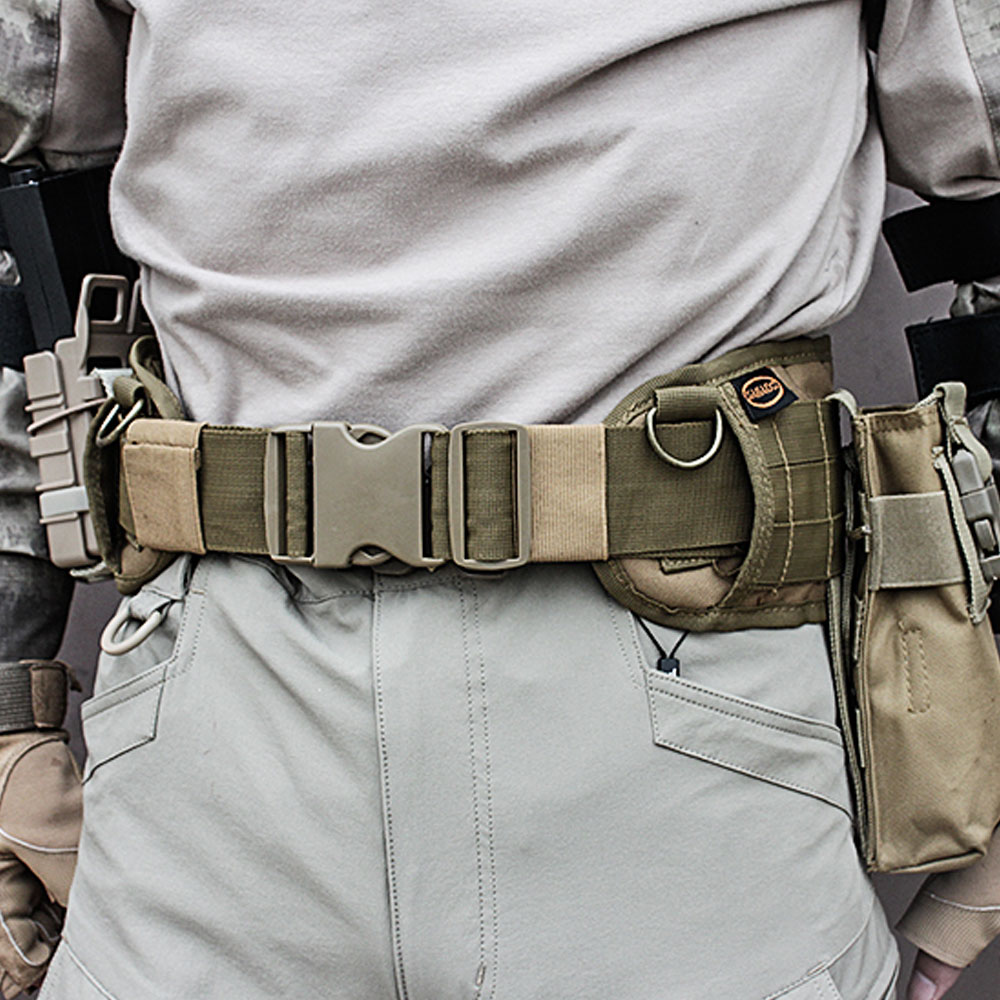 Tactical MOLLE Waist Belt Padded Patrol Combat Battle Outer Military ...