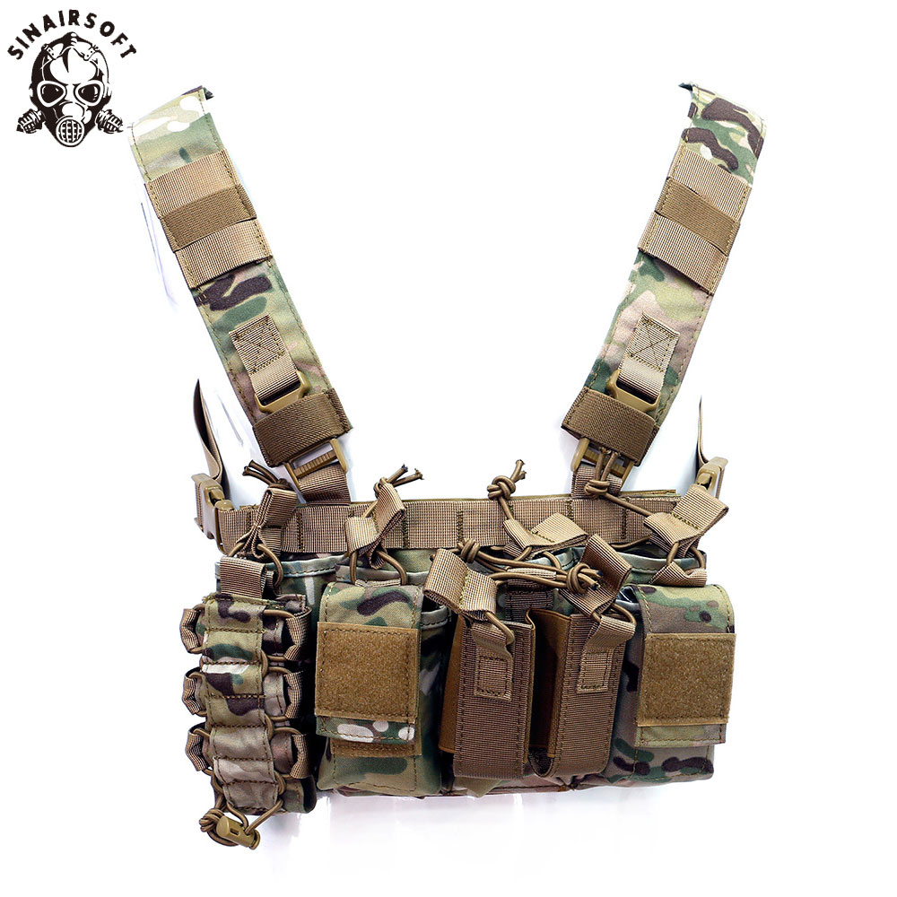 Tactical D3CR Chest Rig H-harness Hunting Modular w/ Pouch Combat Multi ...