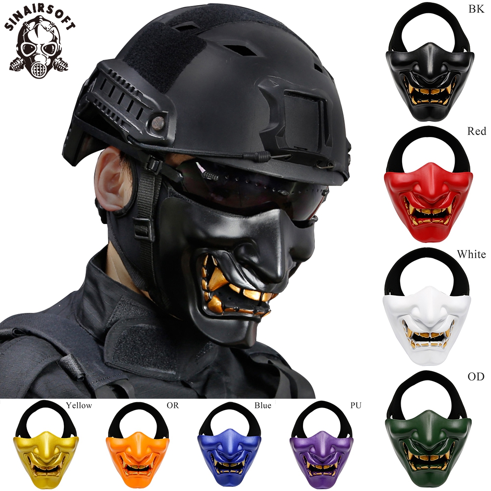 Acheter WoSporT Airsoft demi-masques Cosplay Halloween masque Airsoft  respirant masque tactique de protection