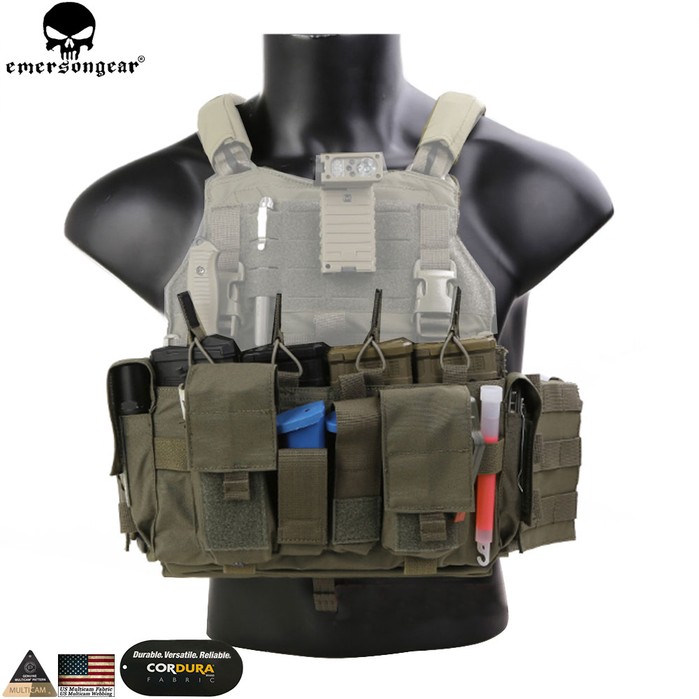 EMERSON Tactical Chest Rig Bags MF Style Gen IV Placard 9mm 5.56 ...