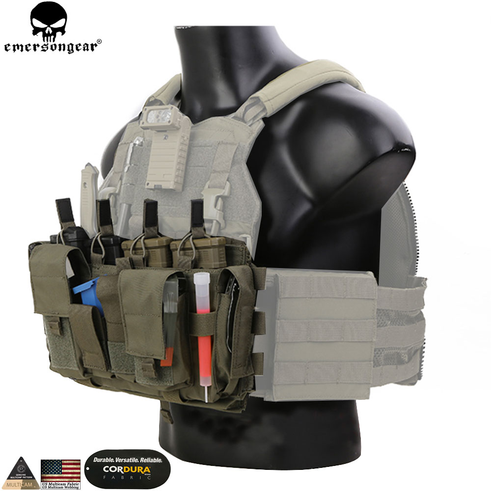 EMERSON Tactical Chest Rig Bags MF Style Gen IV Placard 9mm 5.56 ...