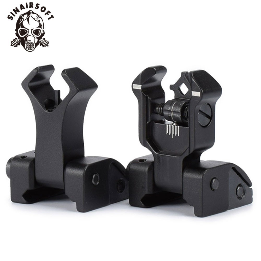 Tactical Front Rear Flip Up Scope Iron Sight Quick Detach Mount For 20 ...