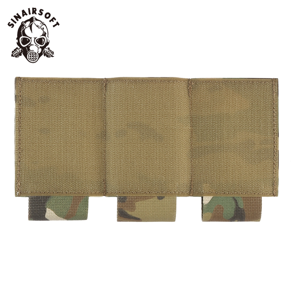 PEW Tactical Elastic 556 762 Ferro Style Triple Mag Pouch Front Flap Panel Camo