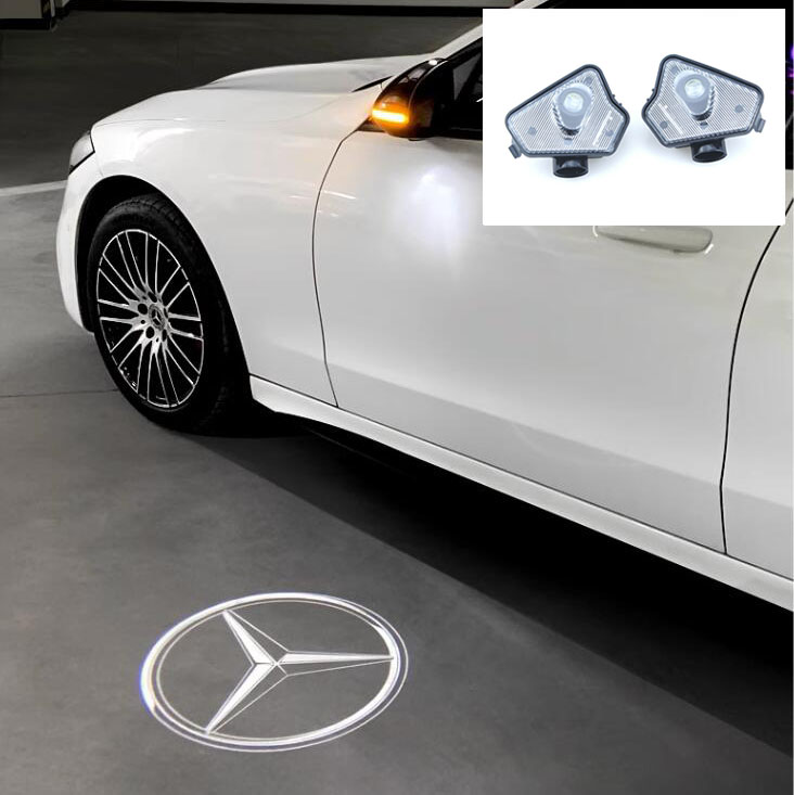 2x für Mercedes W204 S204 Türlicht LED Einstiegsbeleuchtung Logo Laser  Projektor