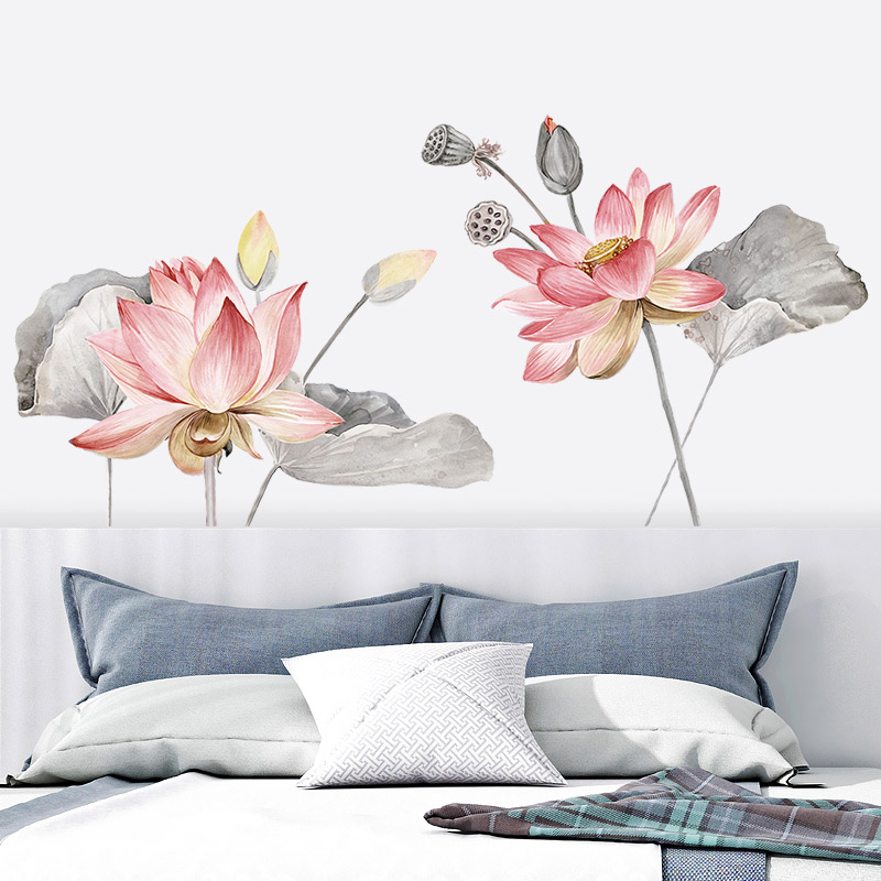 Lotus Blossom Wall Stickers Kids Home Decor Removable Vinyl Decal Art Mural Gift