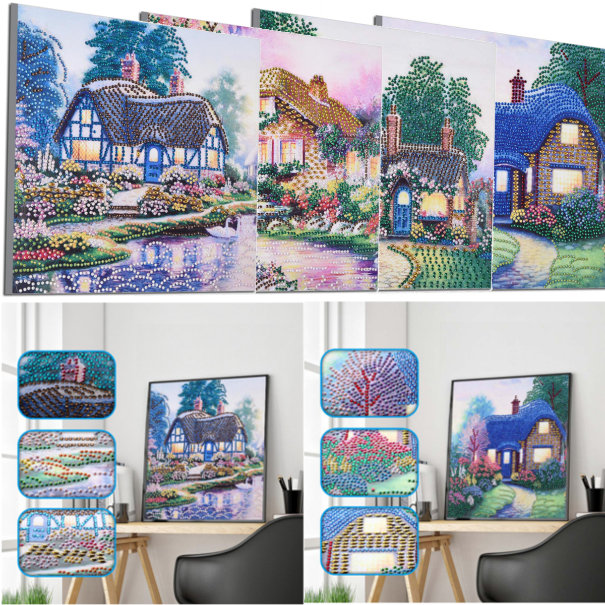 Special Shaped Diy 5d Diamond Painting Partial Drill Flower Cross