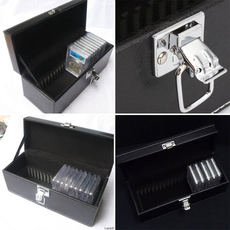 Sale Storage Box/Case Leather For NGC PCGS ANACS Certified Coin Holders