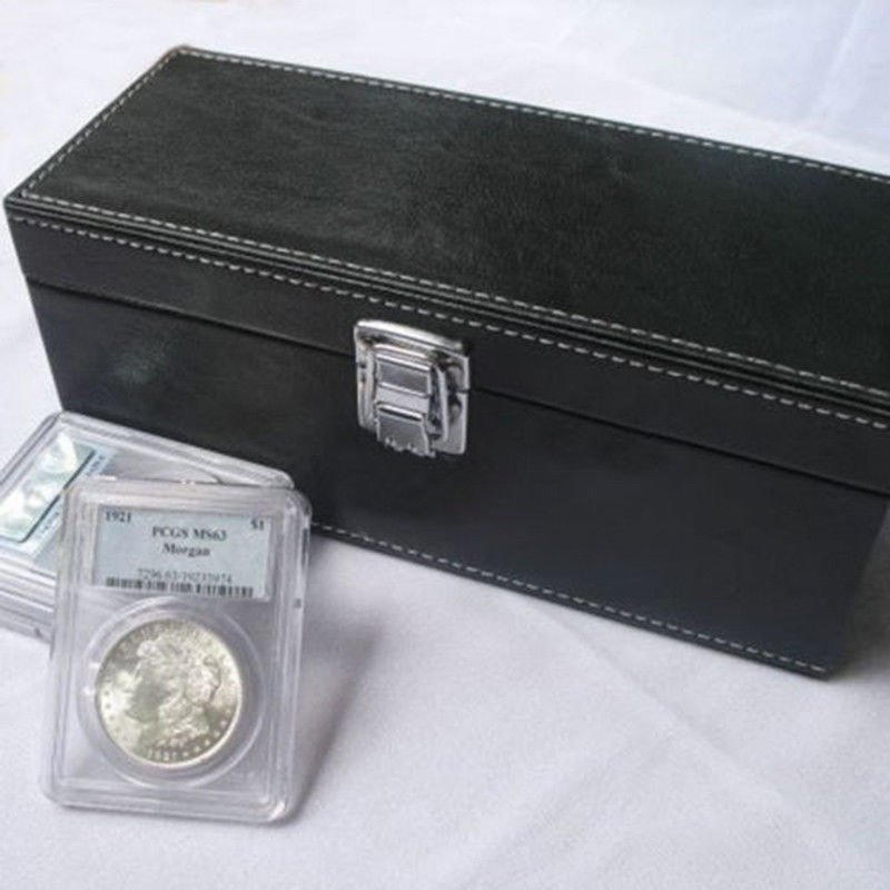 Download Sale Storage Box/Case Leather For NGC PCGS ANACS Certified Coin Holders Slabs W | eBay