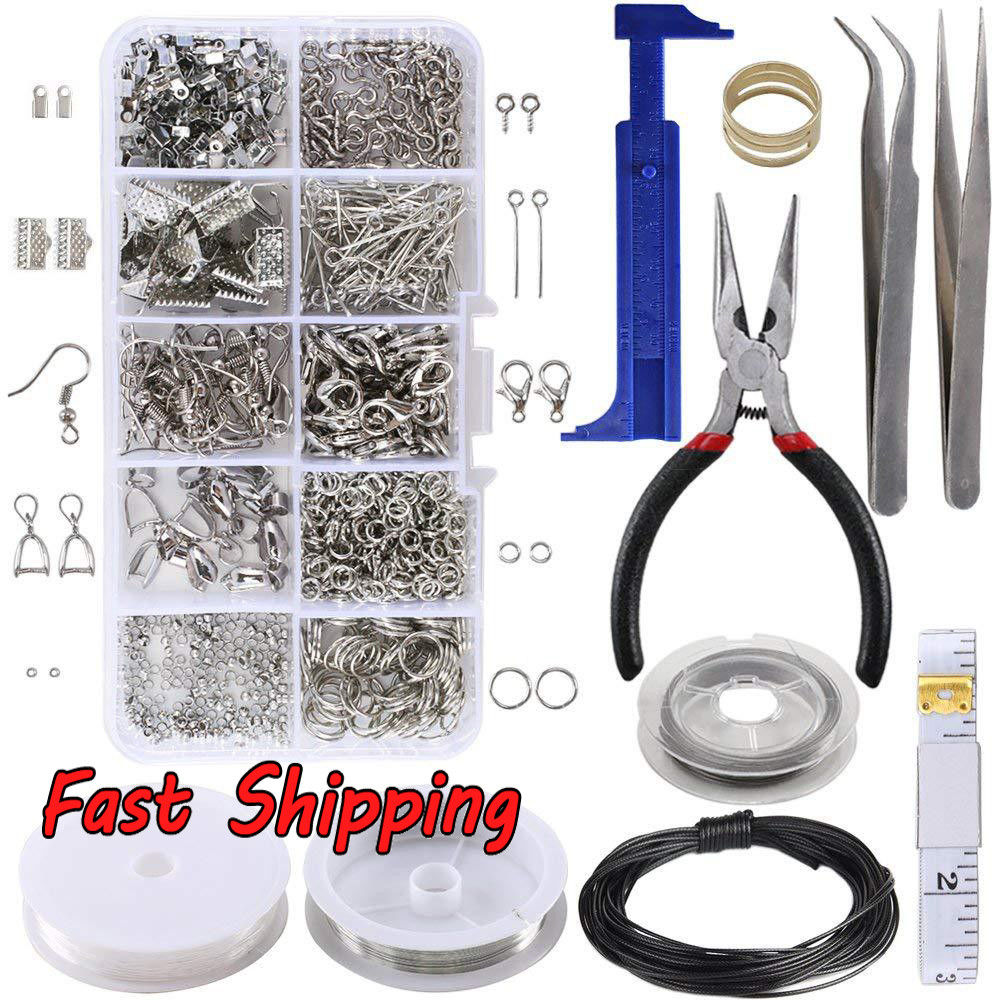 Jewellery Making Accessories Earrings Findings Beading Pliers Starter Craft Kit