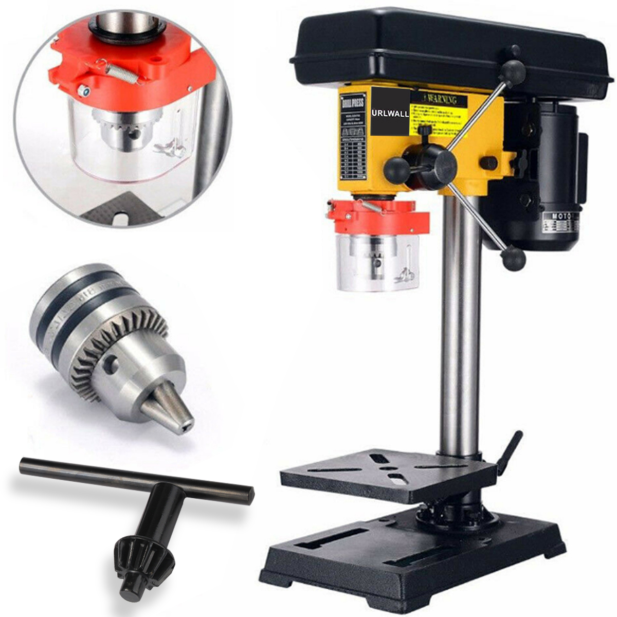 9 Speed Pillar Drill 500w Motor 16mm Chuck Press Bench Top Mounted ...