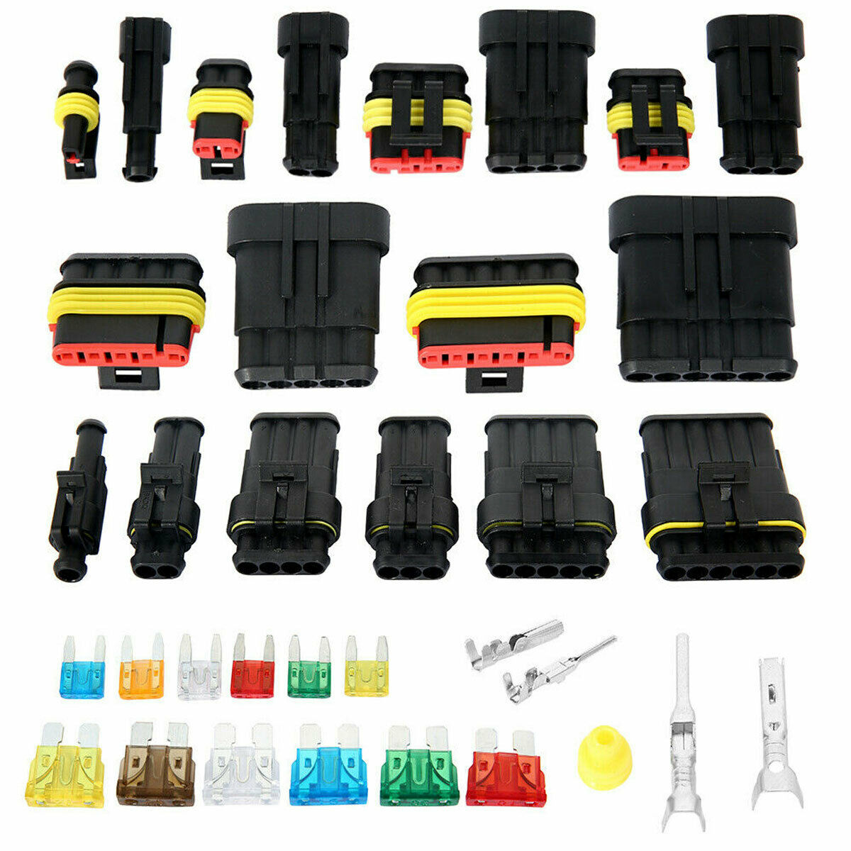 240Pcs 12V Car Electrical Wire Connectors Terminals Assortment