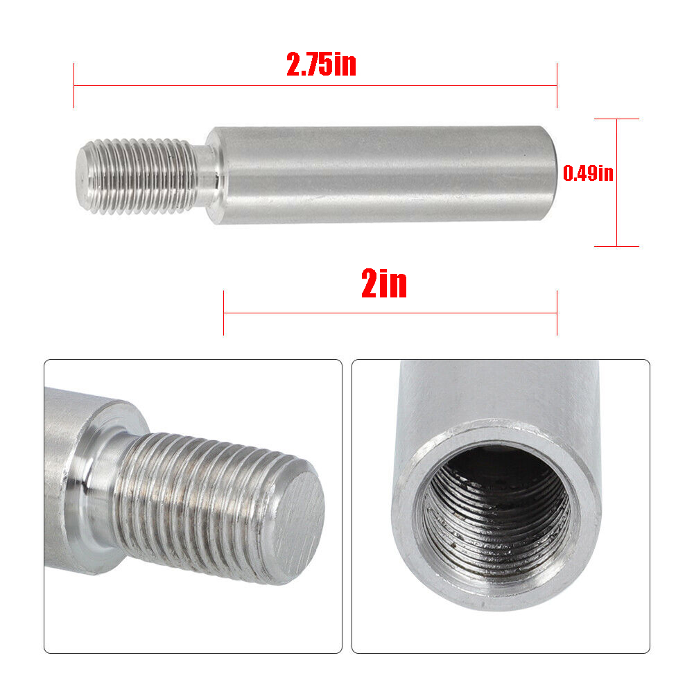 M10 X 1.25 Stainless Steel Short Shifter Extension 2" Lift – Performance Shift Knob Extender