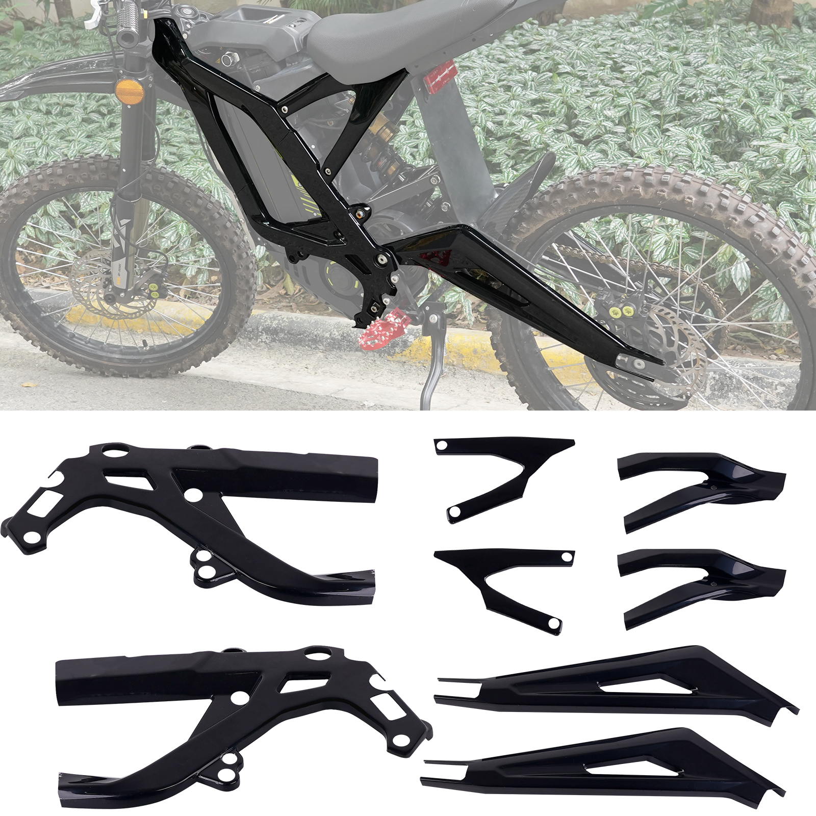 Orton Garde-Boue Arrière Fibre De Carbone Pour Sur-Ron Light Bee – Accessoire Style Moto Électrique Dirt Bike – Installation Facile
