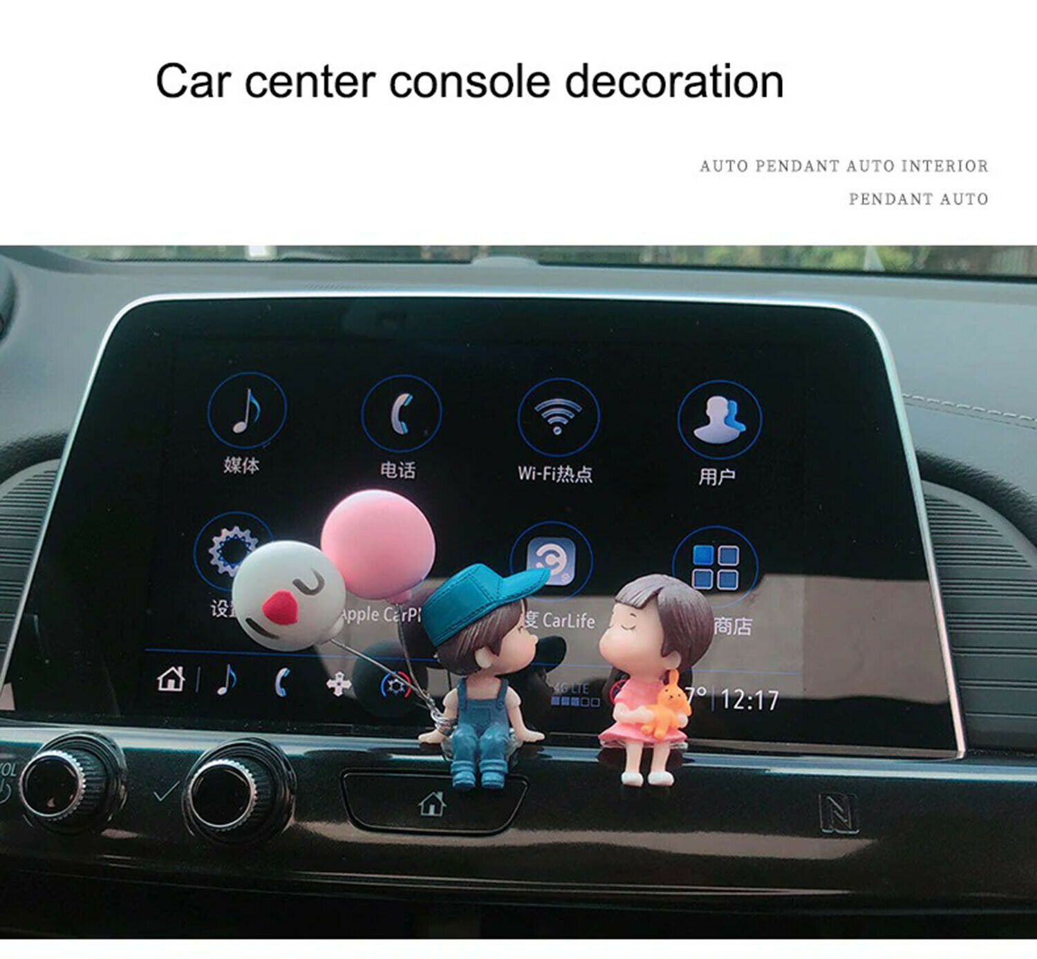 1pair Car Cute Couple Decoration Home Office Decoration Car