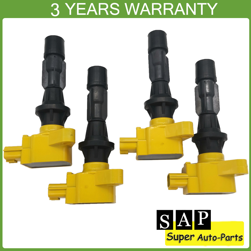 UF540 New 4PCS Ignition Coil for Mazda 3 6 CX7 MX-5 Miata L4 2.0L 2.3L 2.5L
