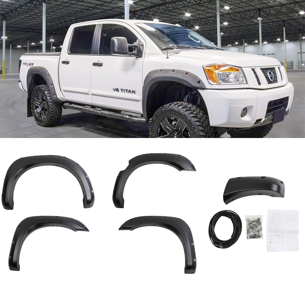 nissan titan pro 4x factory fender flares