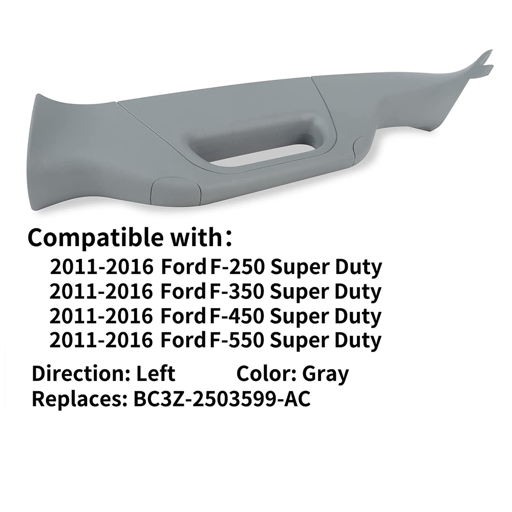 OSIAS Left Driver Side A-Pillar Handle Trim Grey For 2011-2016 Ford Super Duty