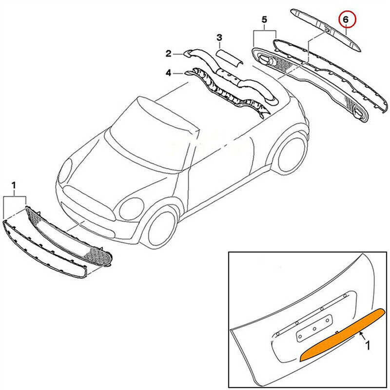 Rear Trunk Liftgate Pull Handle 51132753603 For Mini R55 R56 R57 R58 - View #13