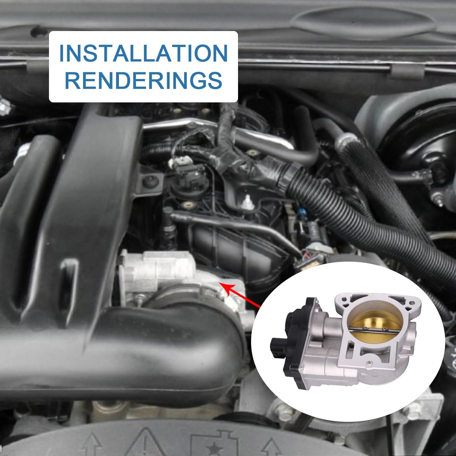 Throttle Body Silverado/Sierra 1500 2500 3500 2003-2006 For - Foto 8