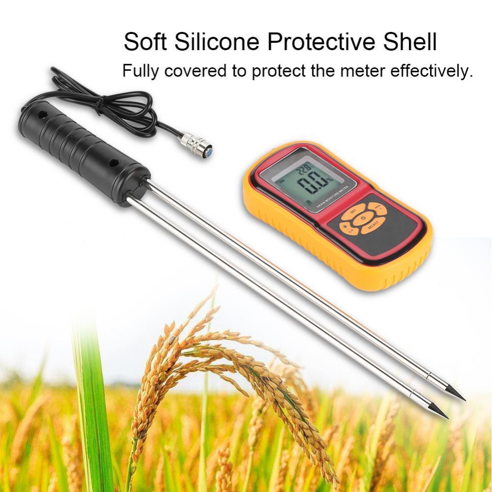 GM640 LCD Display Grain Moisture Temperature Meter For Wheat Rice Corn