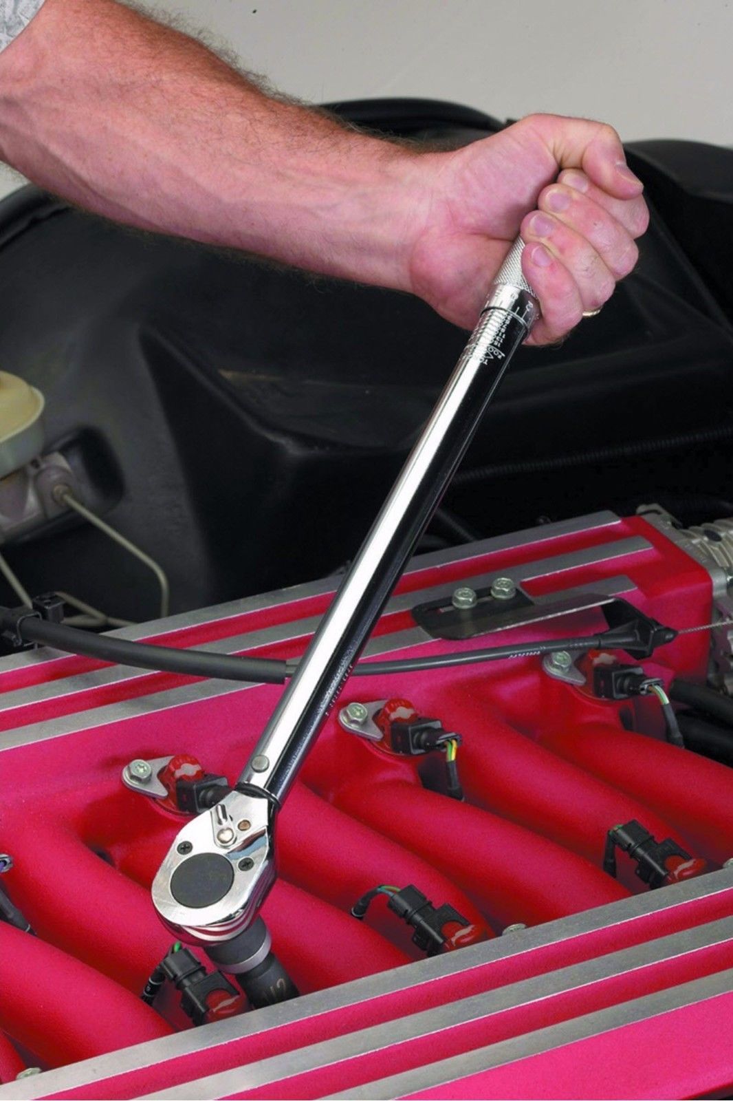 1/4'' 525NM Drive Click Adjustable Hand Spanner Torque Wrench W/Case